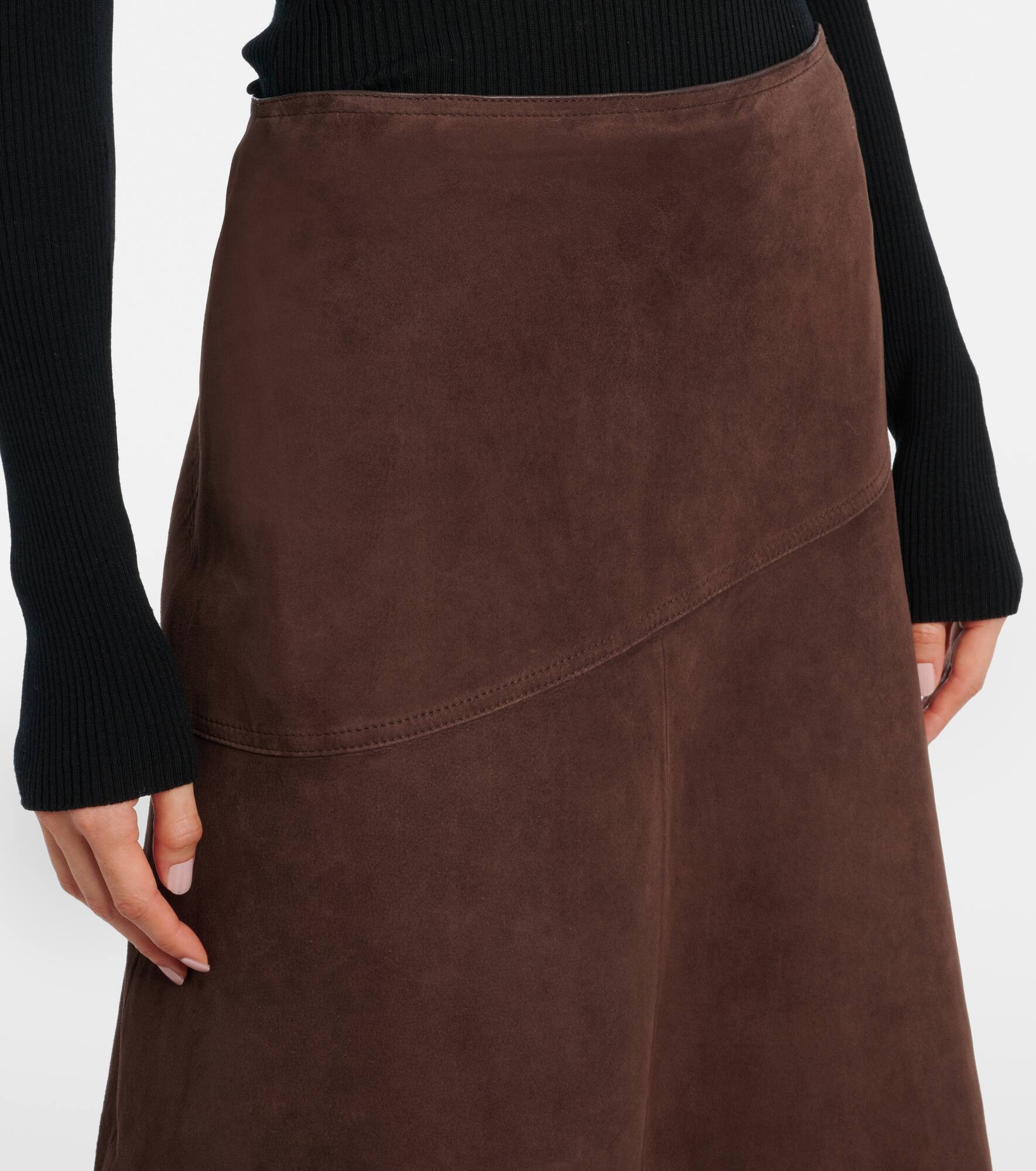 Suede midi skirt - 4