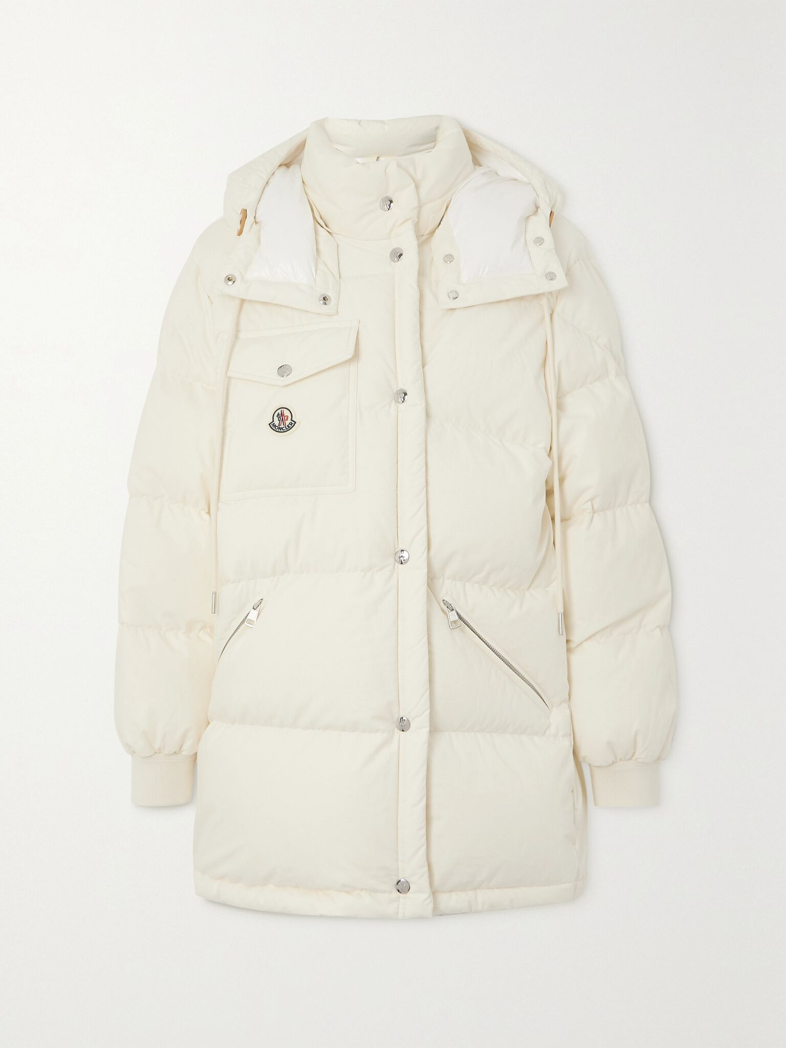 Karakorum hooded quilted cotton down jacket White - 1