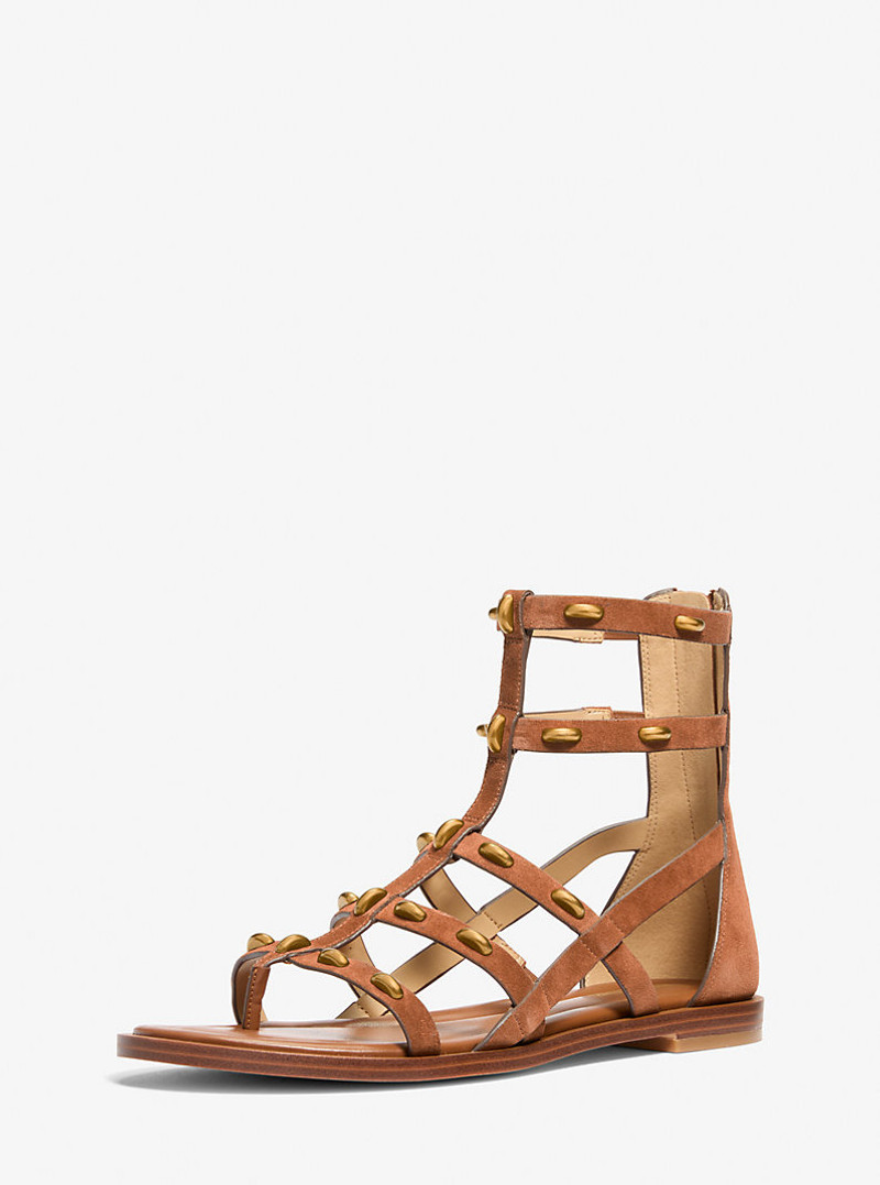MICHAEL KORS Noa Studded Suede Gladiator Sandal outlook