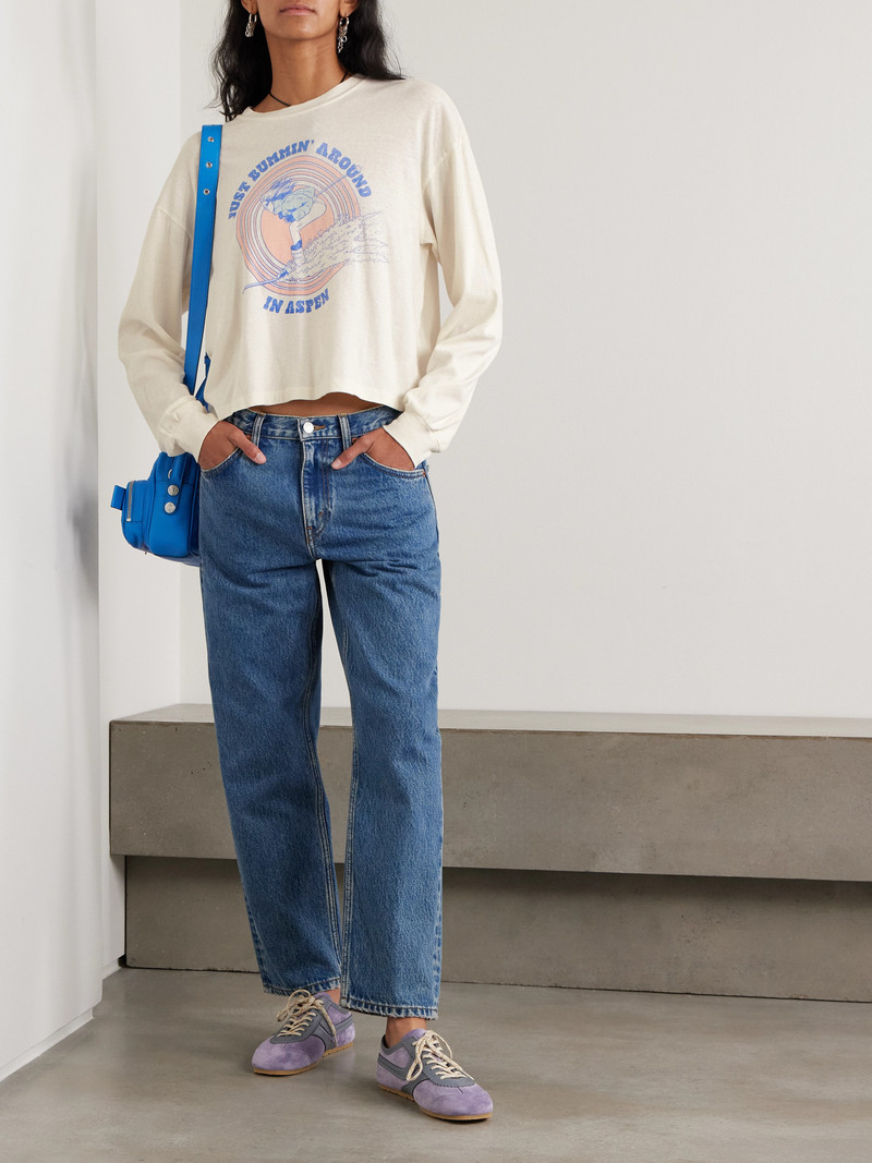 RE/DONE Printed Cotton-jersey T-shirt outlook