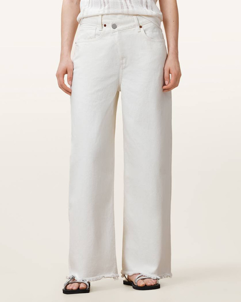 AKI CROSSOVER WIDE LEG DENIM JEANS 4