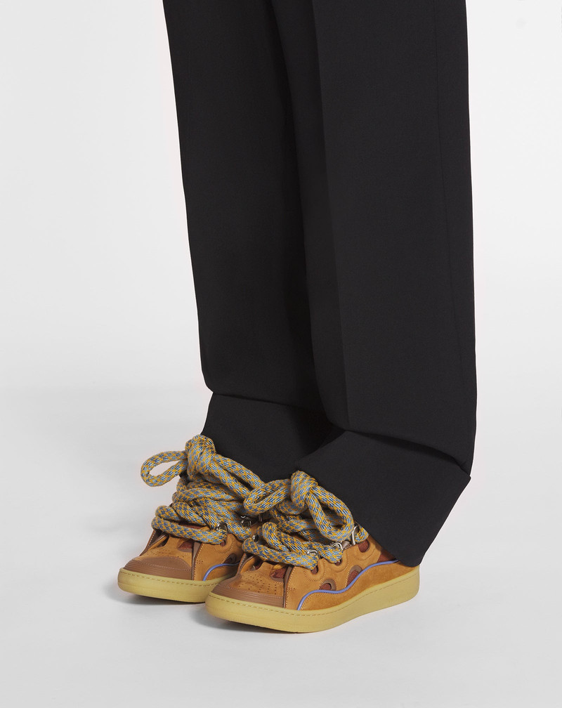 CURB SNEAKERS IN LEATHER WITH SNAKE LACES 6