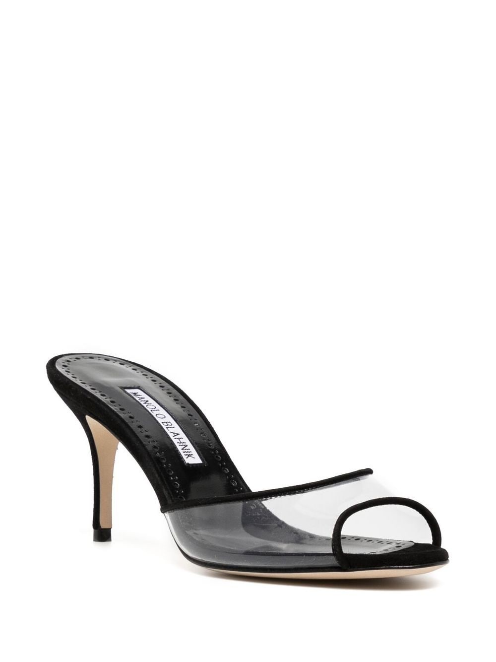 Jadifa transparent heeled 70mm mules - 2