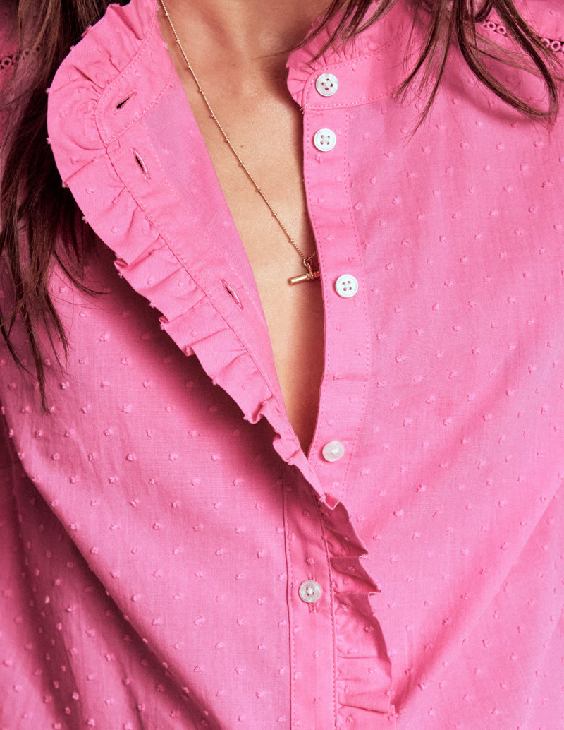 Helena Cotton Dobby Top-Rose Bloom 3