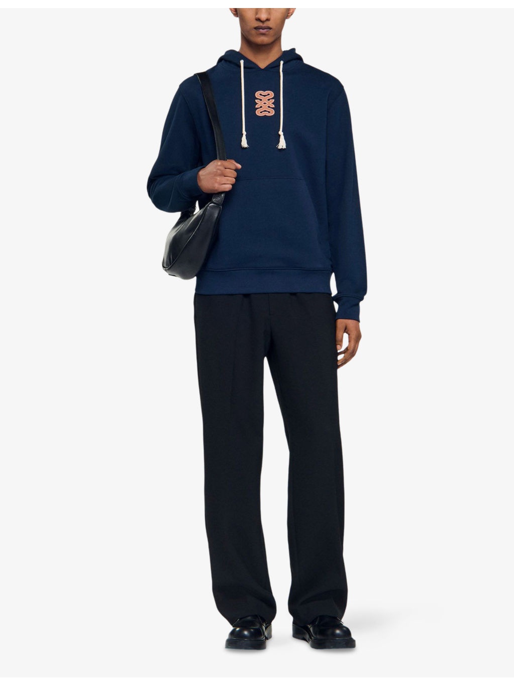 Leather-Patch Relaxed-Fit Cotton-Jersey Hoody - 2