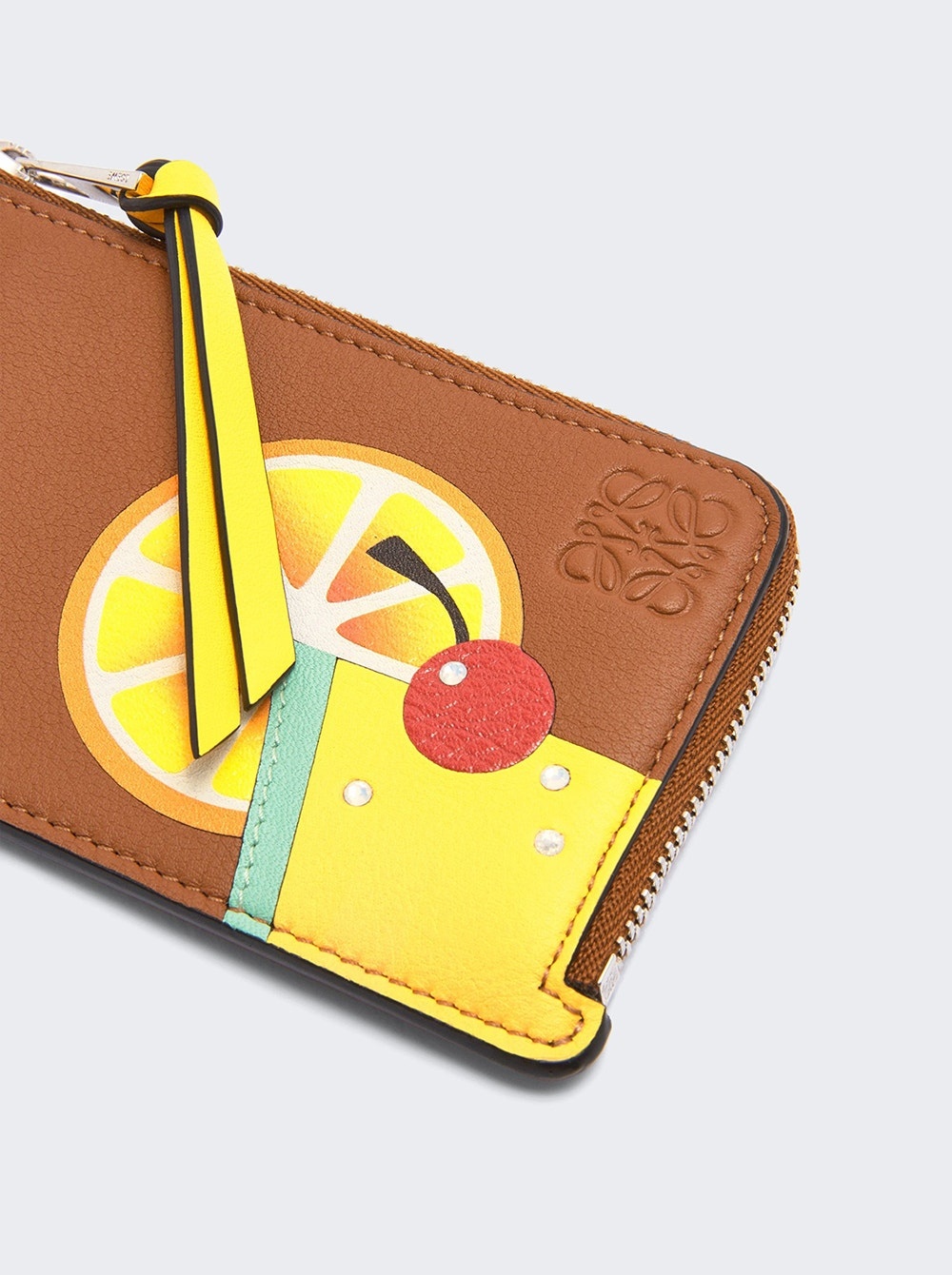 X Paula's Ibiza Cocktail Coin Cardholder Tan And Orange - 4