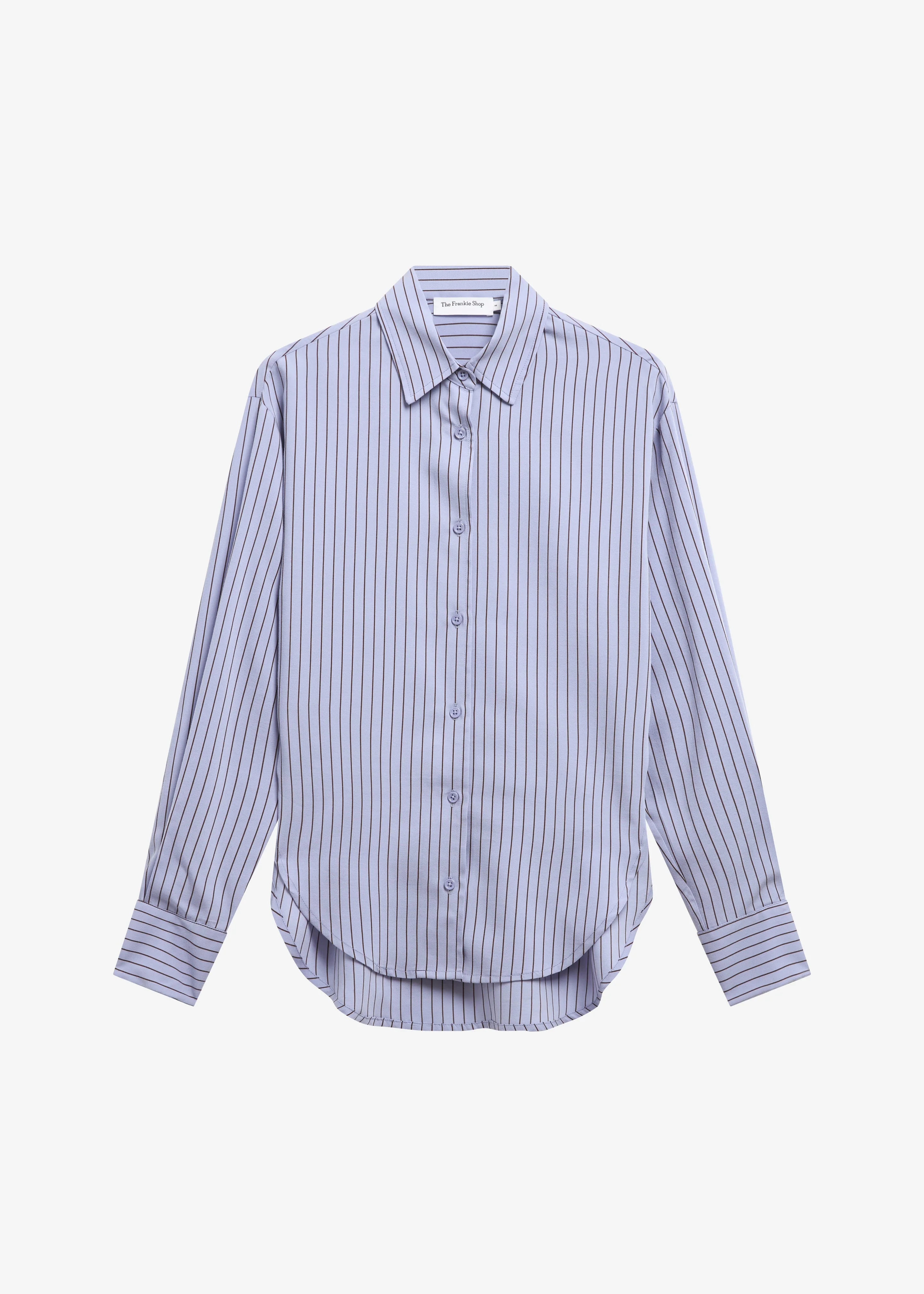 Peri Striped Fluid Shirt - Blue/Brown - 1