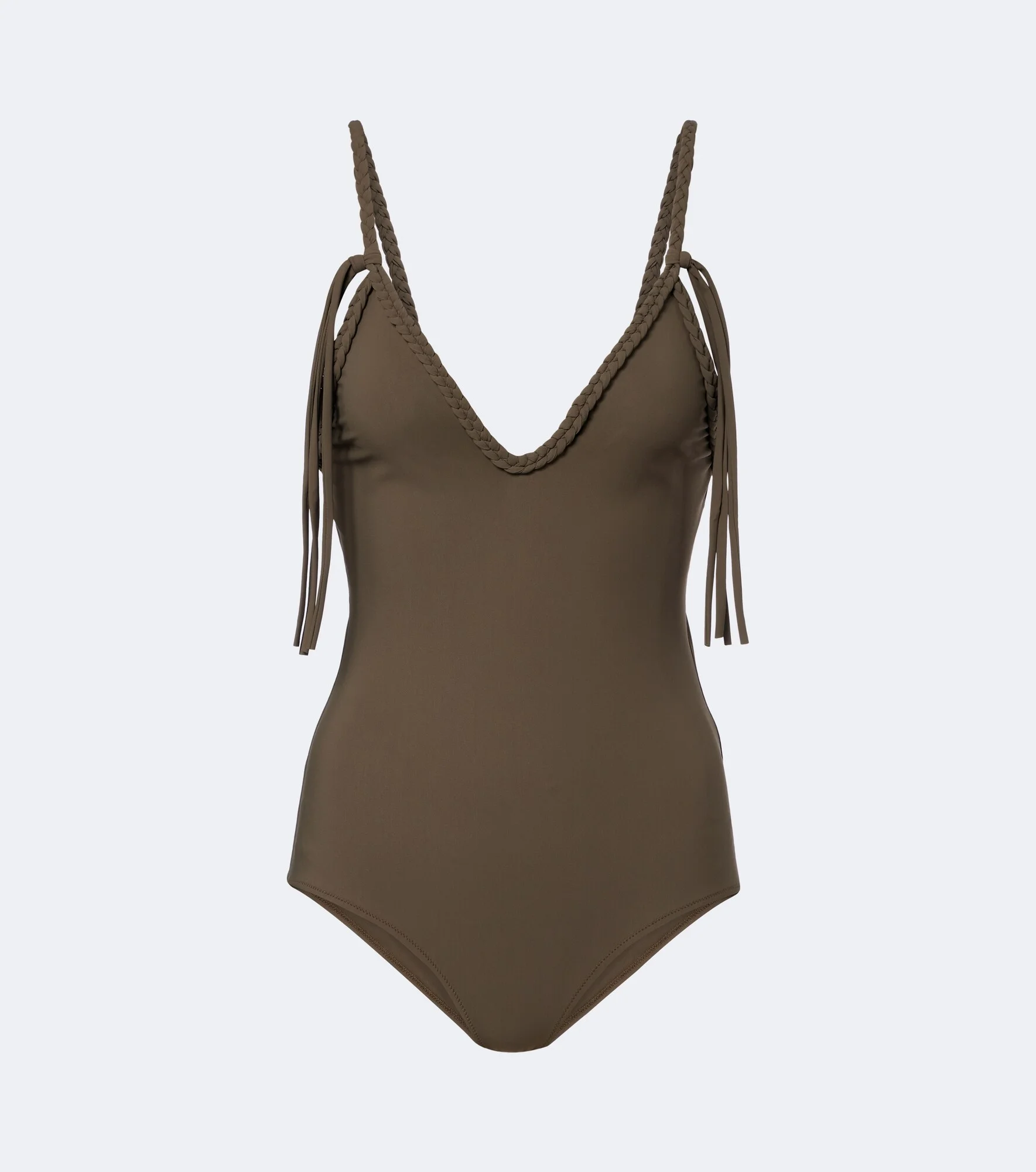 Braided-trim swimsuit - 1