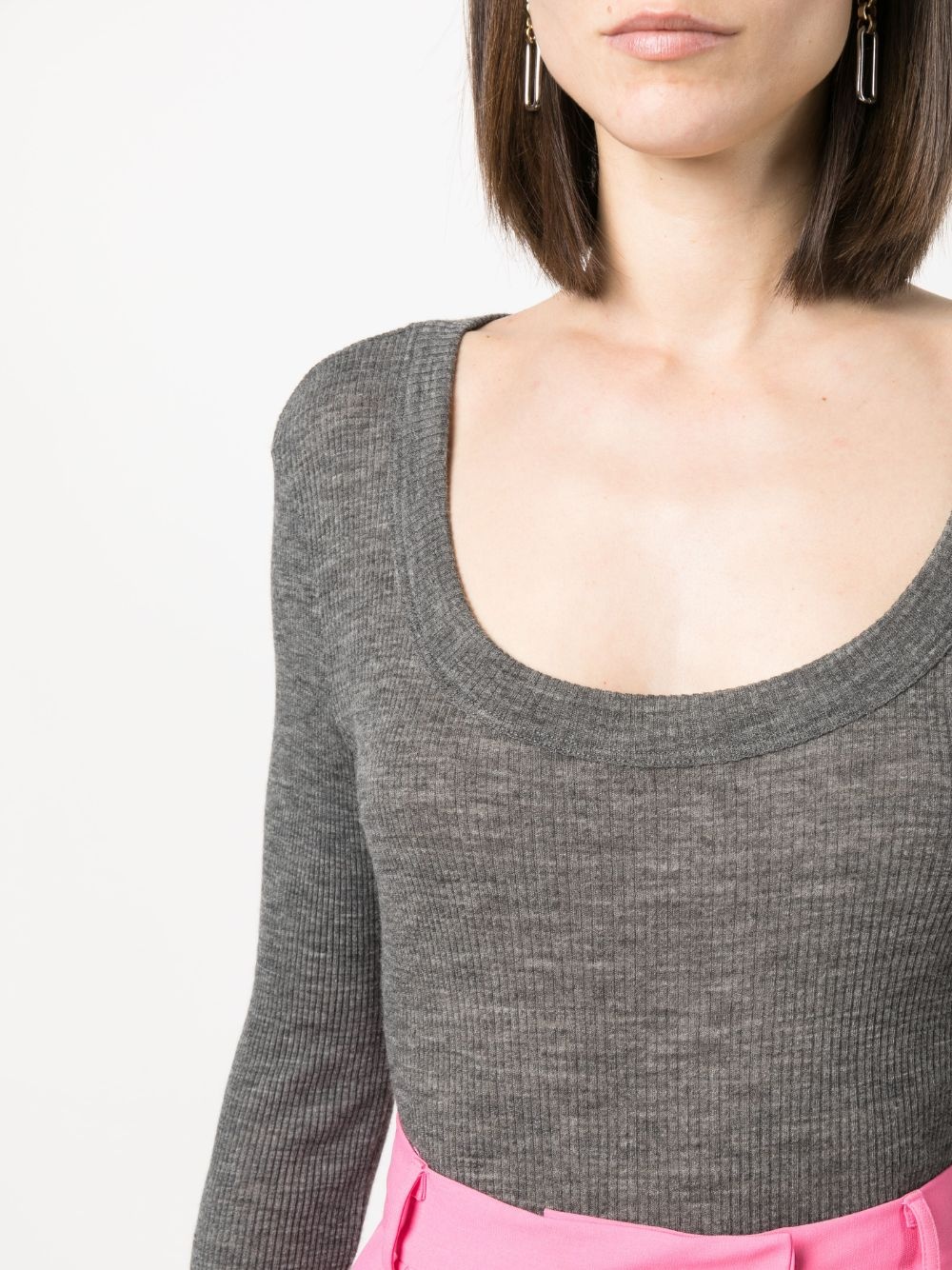 long-sleeve wool top - 5