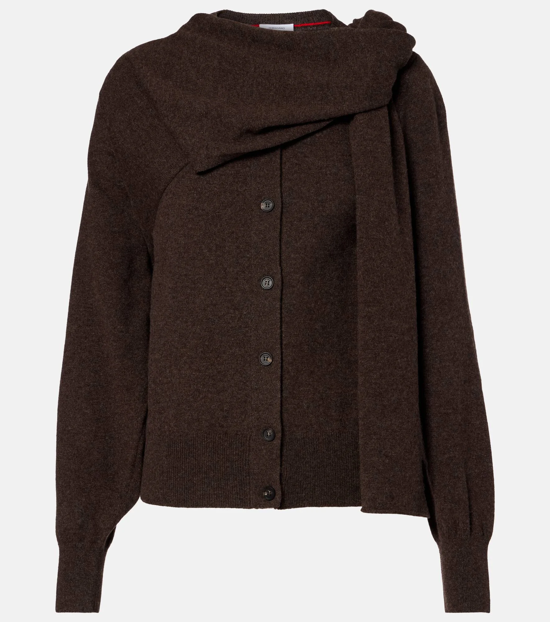 Draped cashmere cardigan - 1