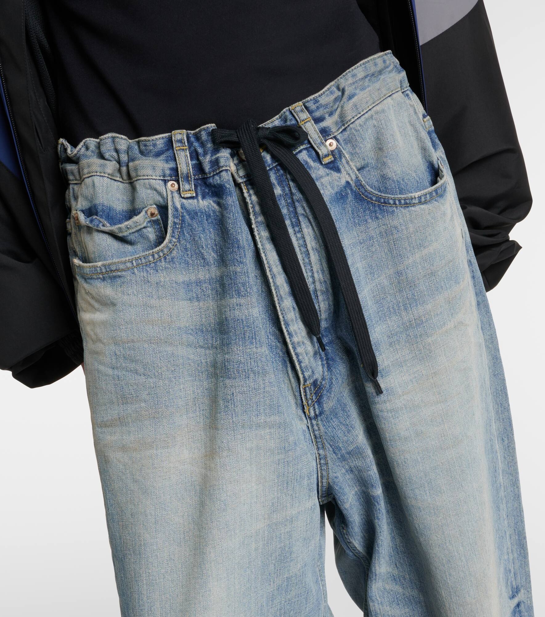 Mid-rise wide-leg jeans - 4