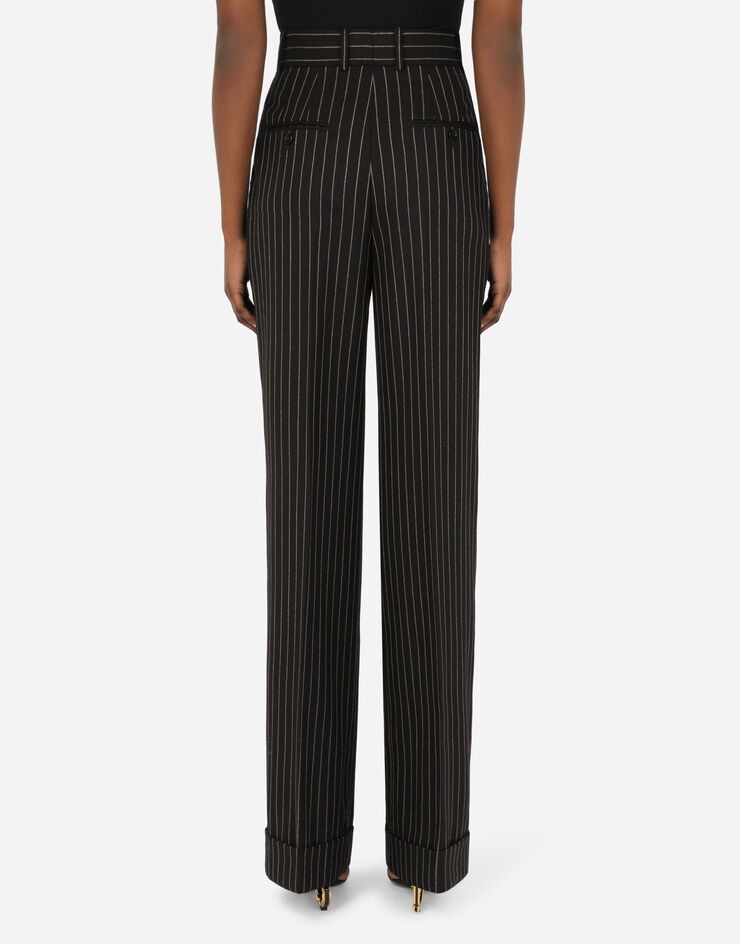 Flared pinstripe woolen pants - 2