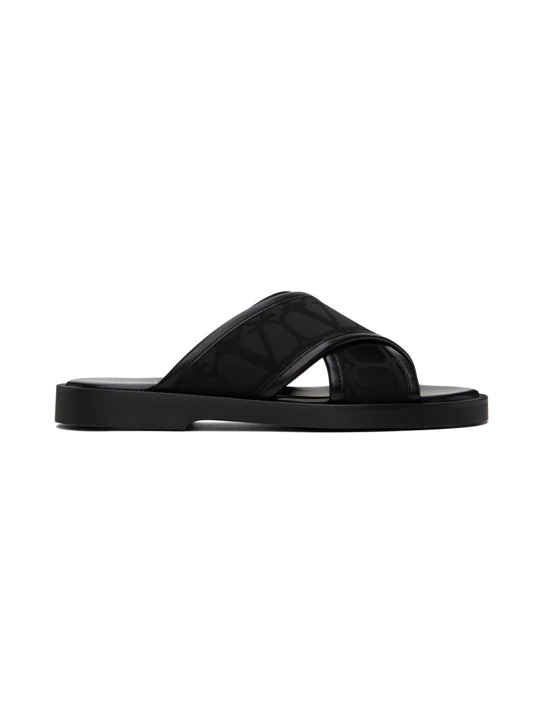 Black Toile Iconographe Sandals - 1
