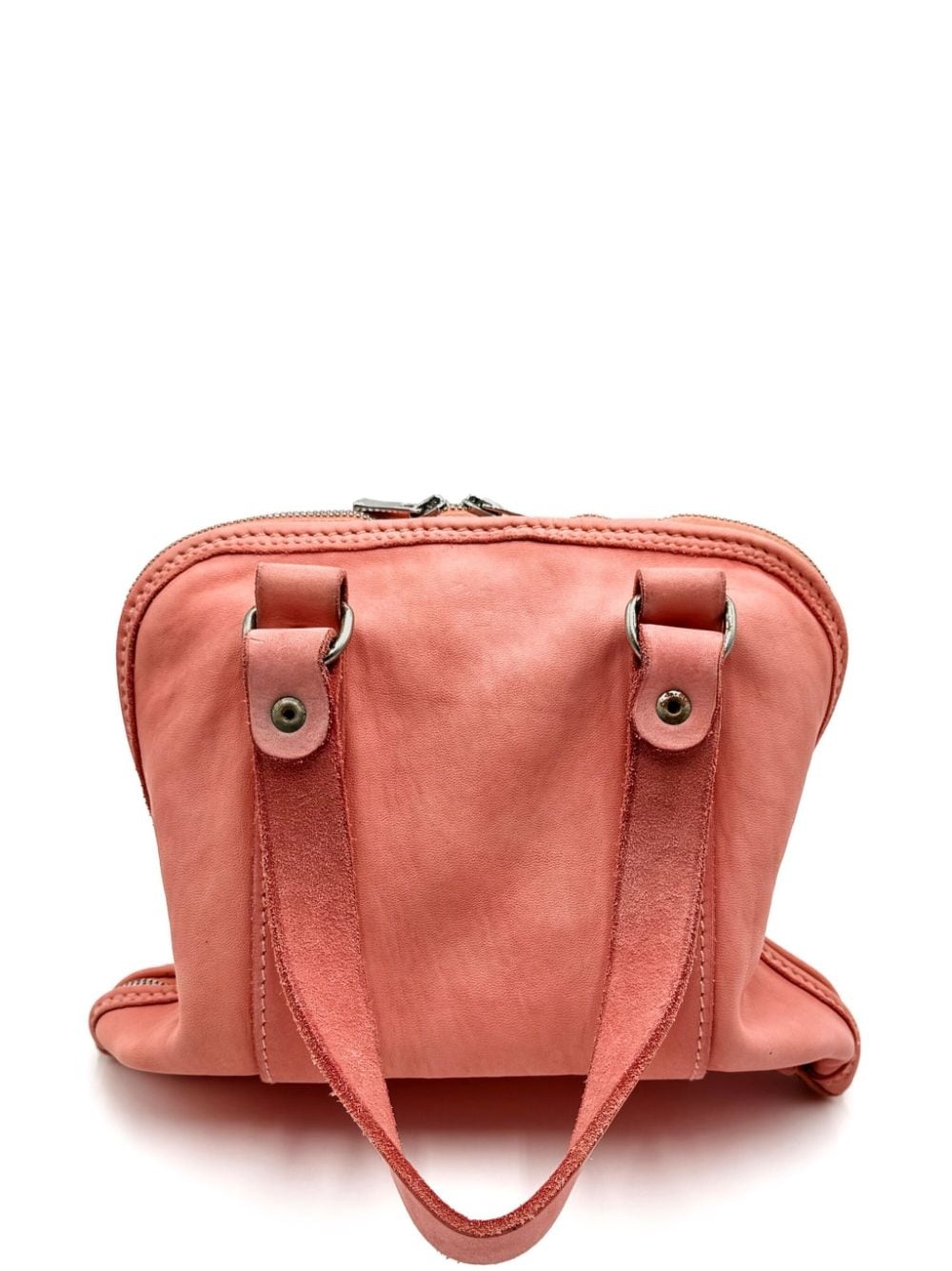 folded leather tote bag - 1