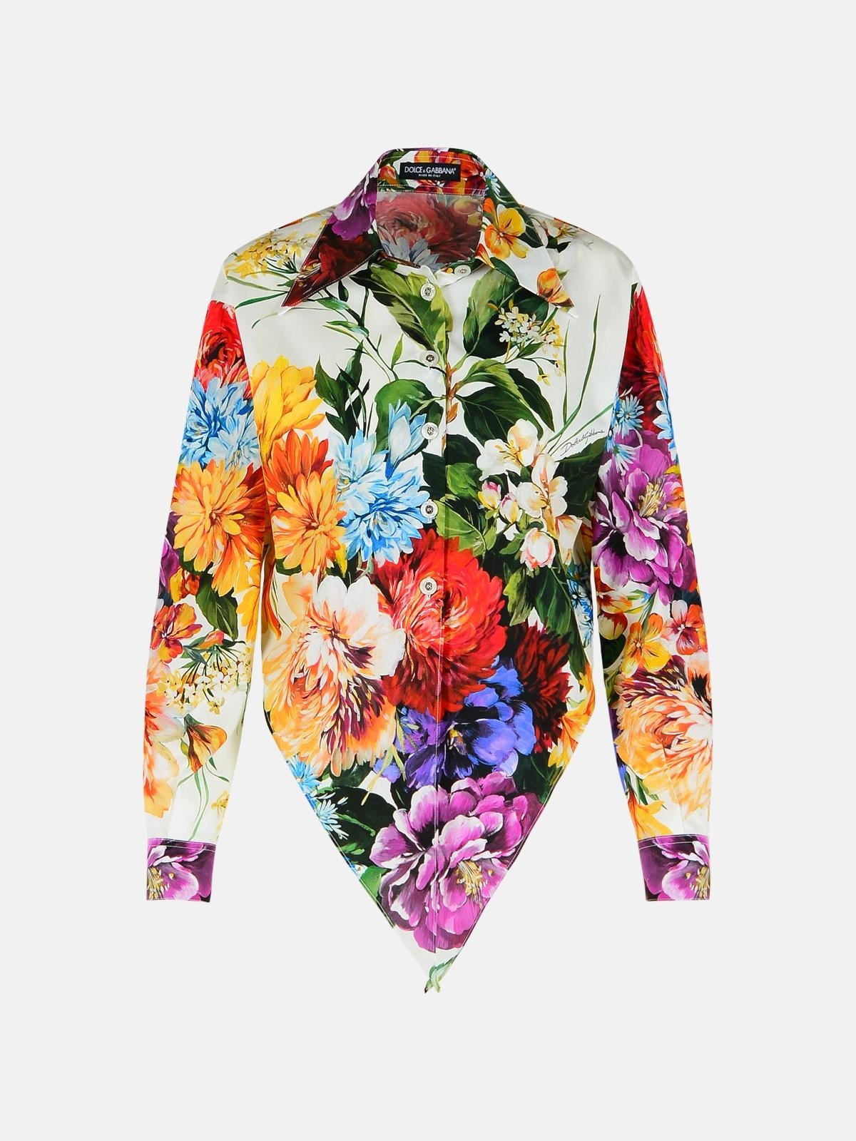 FLORAL PRINT COTTON SHIRT - 1