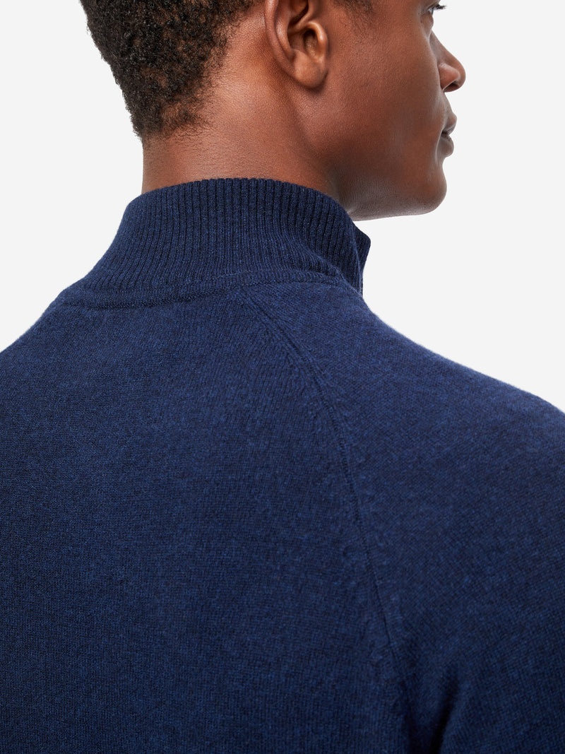 Men's Half-Zip Sweater Finley Cashmere Midnight - 7