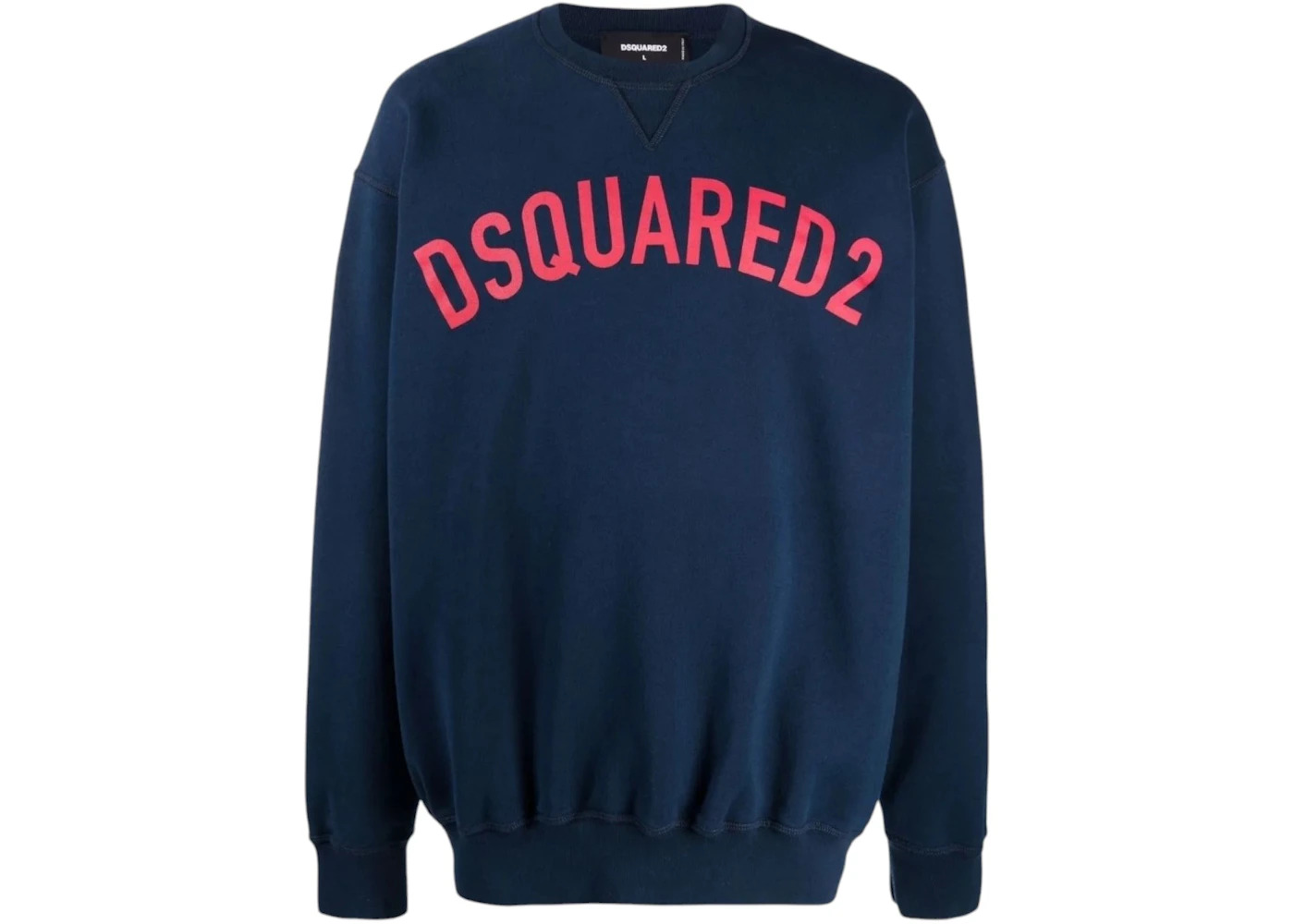 Dsquared2 Curved Logo Navy Sweatshirt Blue - 1