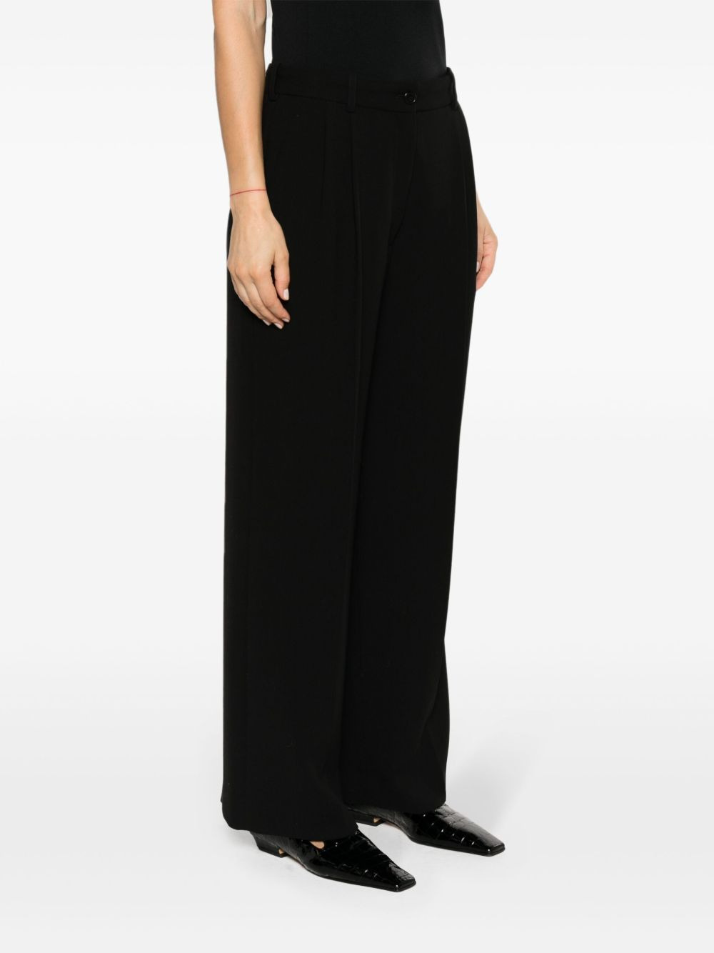 Baguette pleated wide-leg trousers - 3