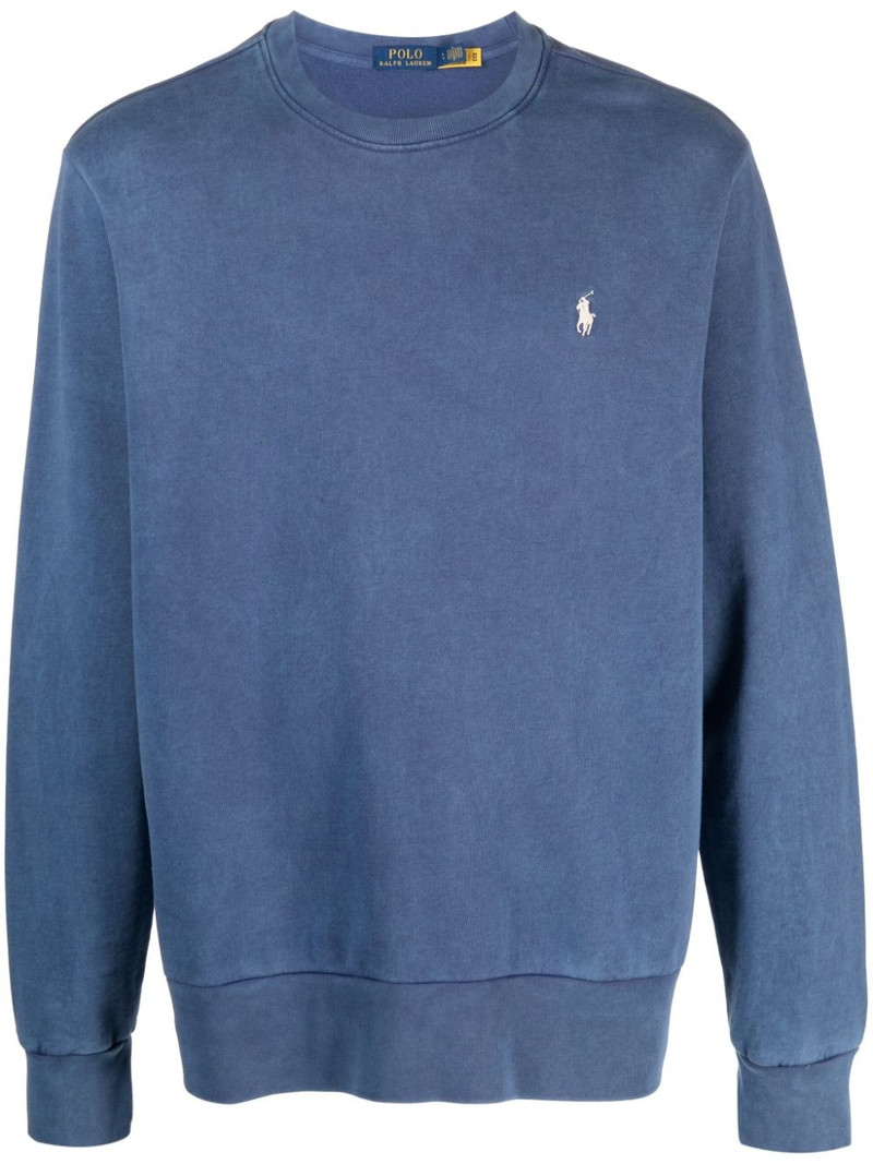 logo-embroidered cotton sweatshirt 1