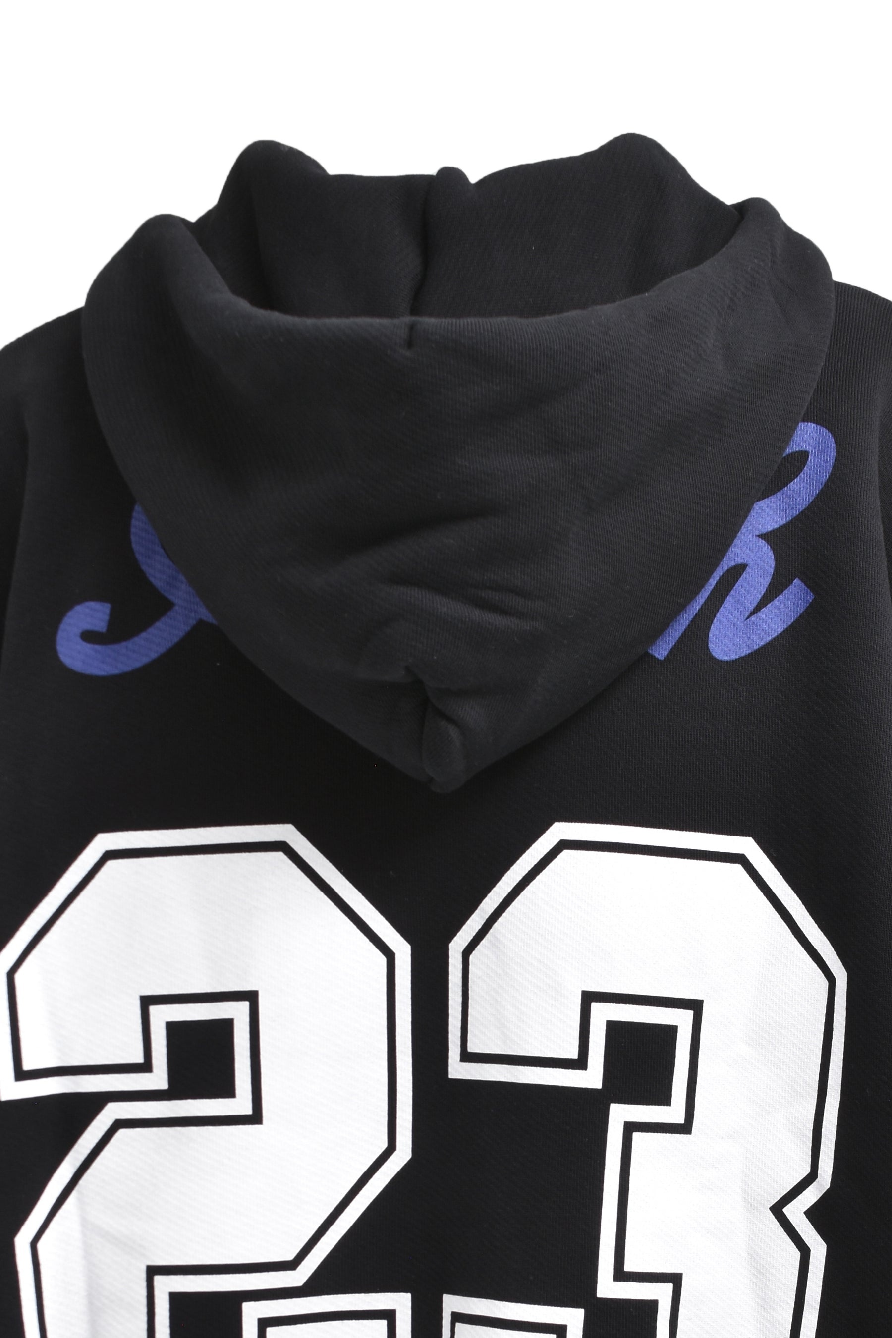 FOOTBALL OVER HOODIE / BLK WHT - 6