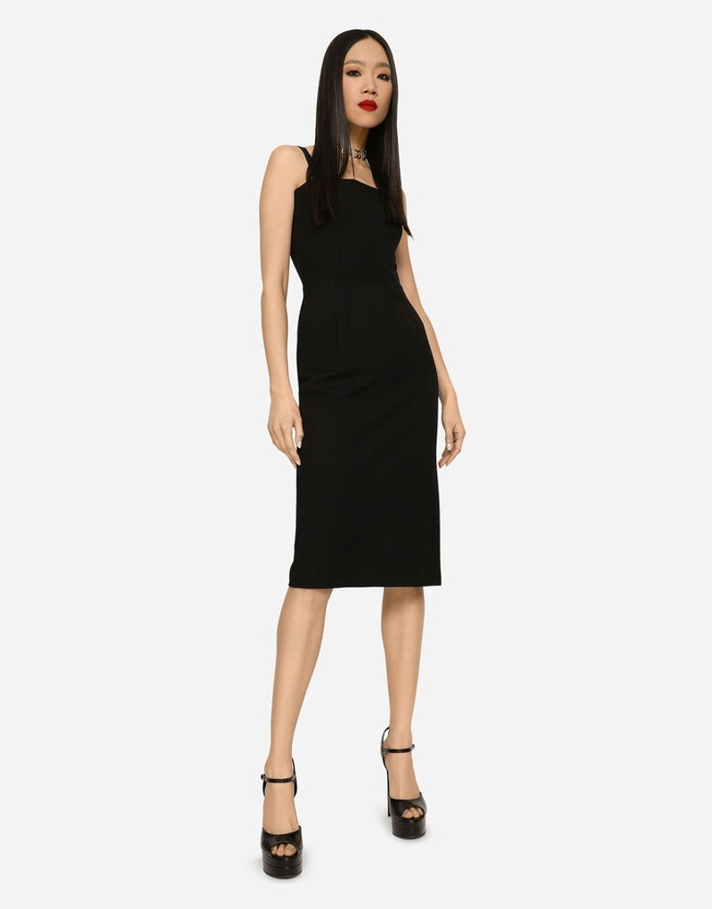 Jersey calf-length dress with DG embellishment 7