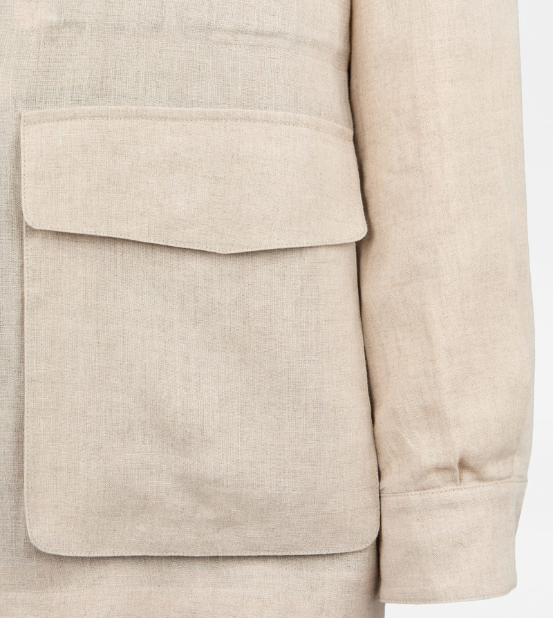 FIELD JACKET IN LINEN - BEIGE 8