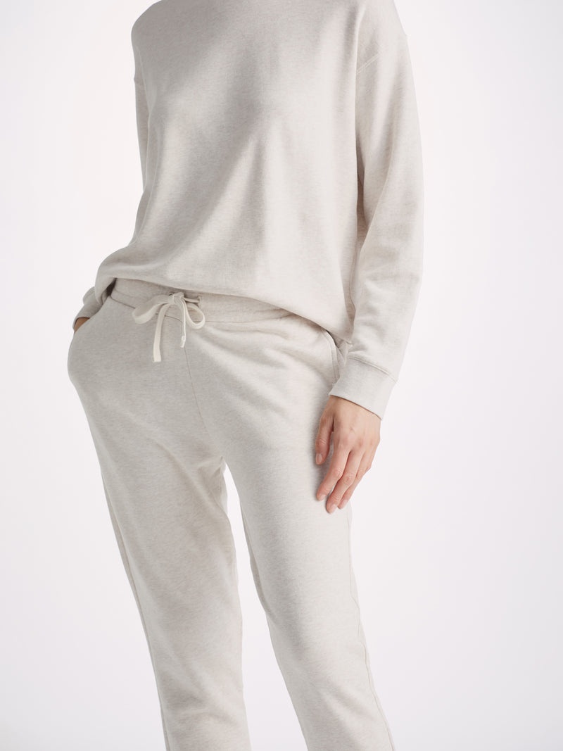 Women's Sweatpants Quinn Cotton Modal Stretch Oat - 5