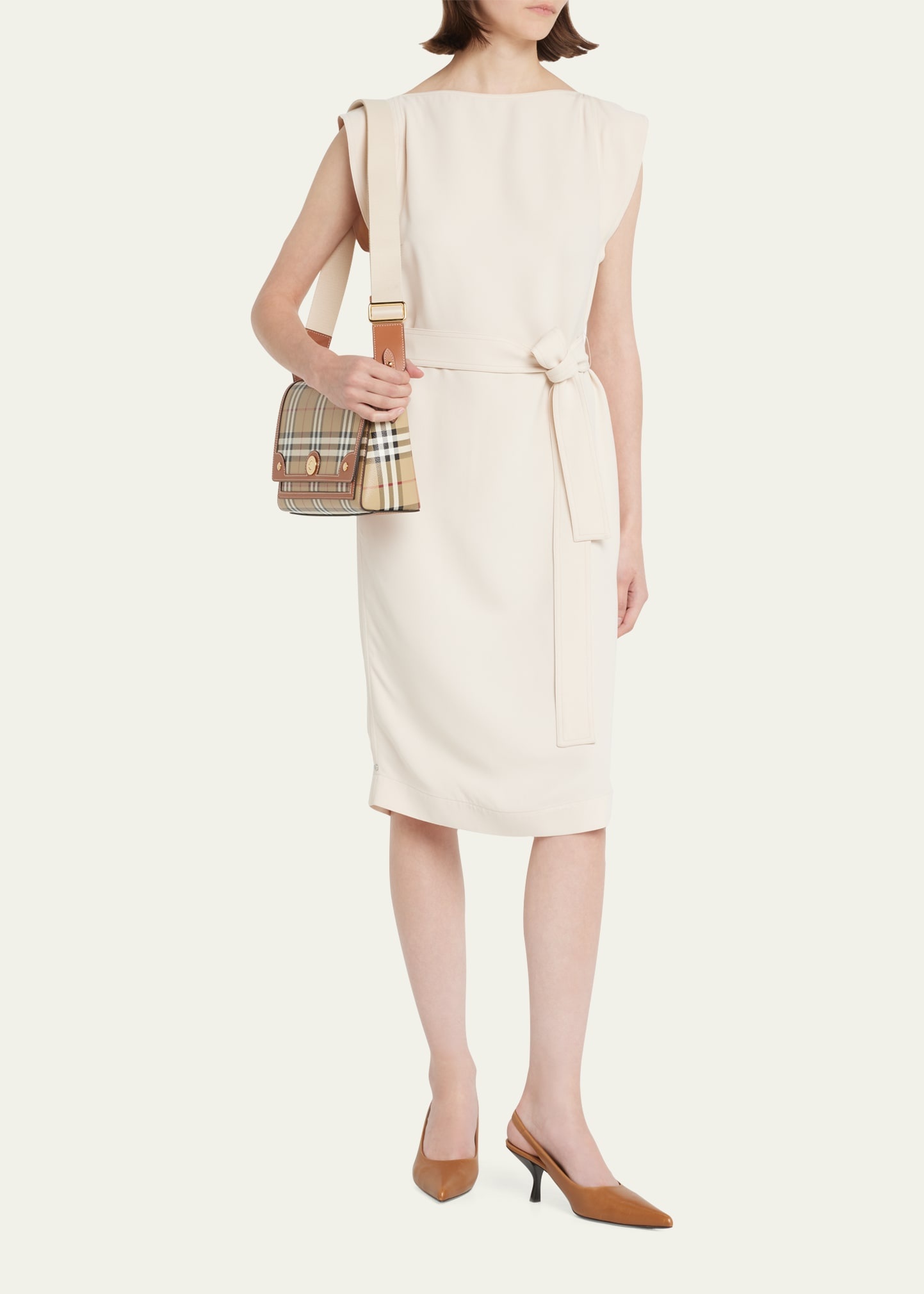 Note Check Flap Crossbody Bag - 5
