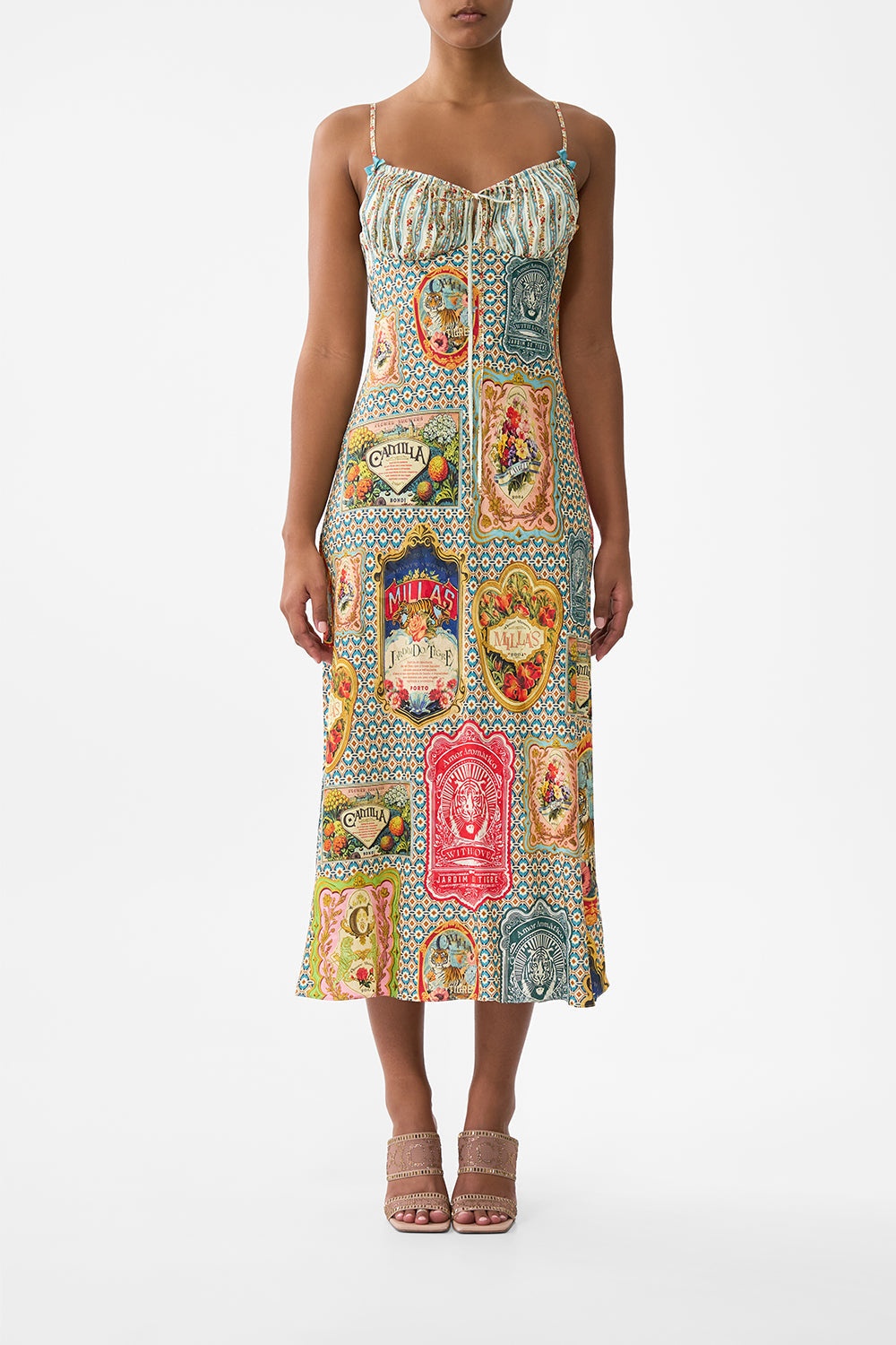 GATHERED BODICE BIAS DRESS - 2