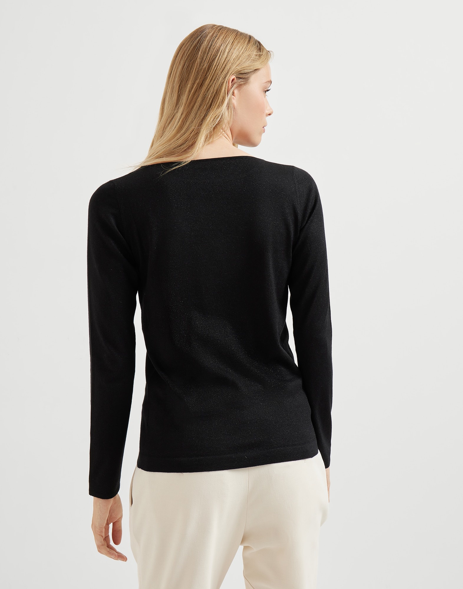Cashmere and silk sparkling lightweight sweater - 2