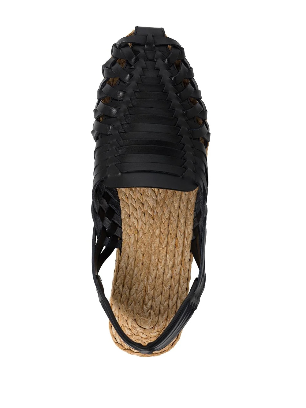 interwoven leather slingback sandals - 4