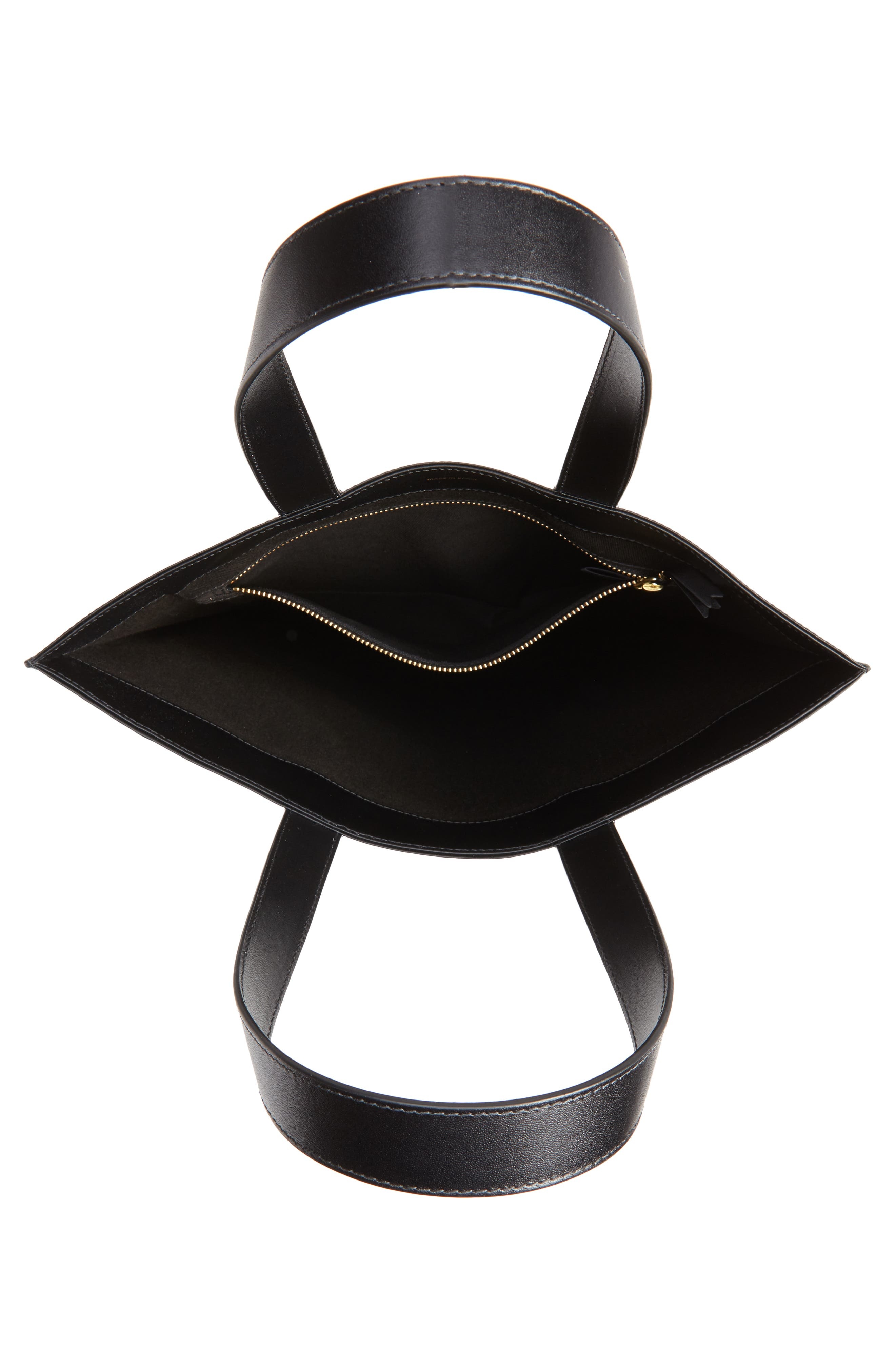 Comme des Garçons Wallets Line B Logo Leather Tote in Black at Nordstrom - 4