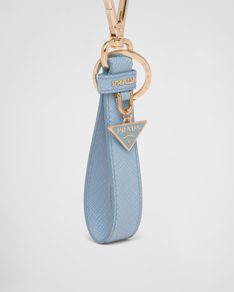 Prada Saffiano leather keychain outlook