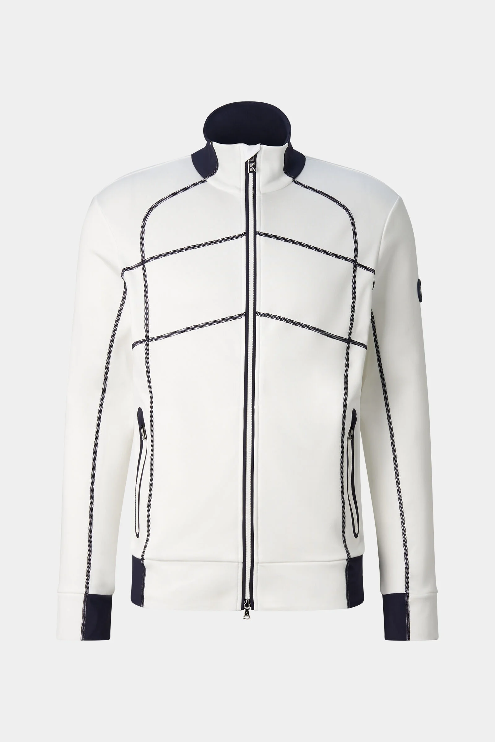 Hayo Mid-Layer Jacket in Off-White/Navy - 1