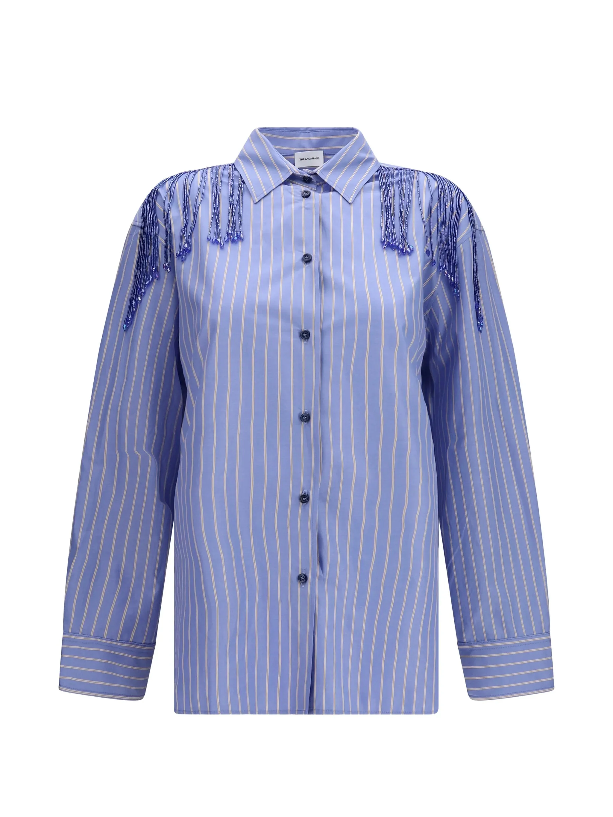 The Andamane Miley Beaded-fringed Shirt - 1