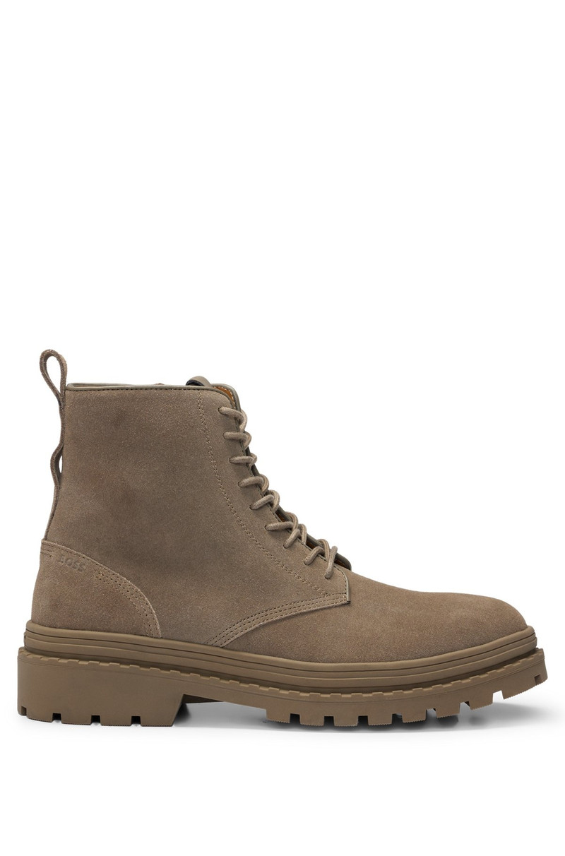 SUEDE LACE-UP BOOTS WITH RUBBER OUTSOLE 1