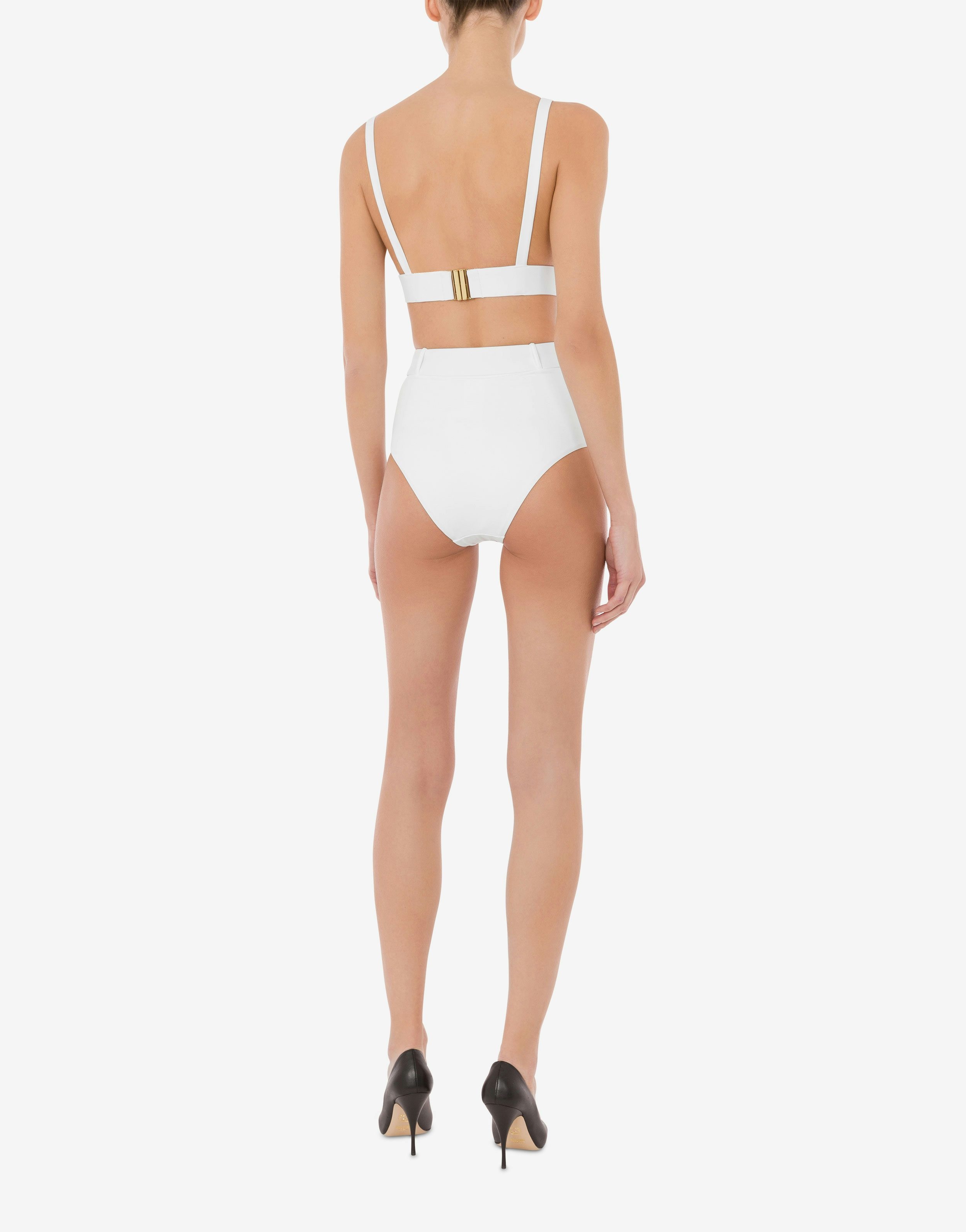 GOLD BUCKLE HIGH-WAISTED BIKINI BOTTOMS - 3