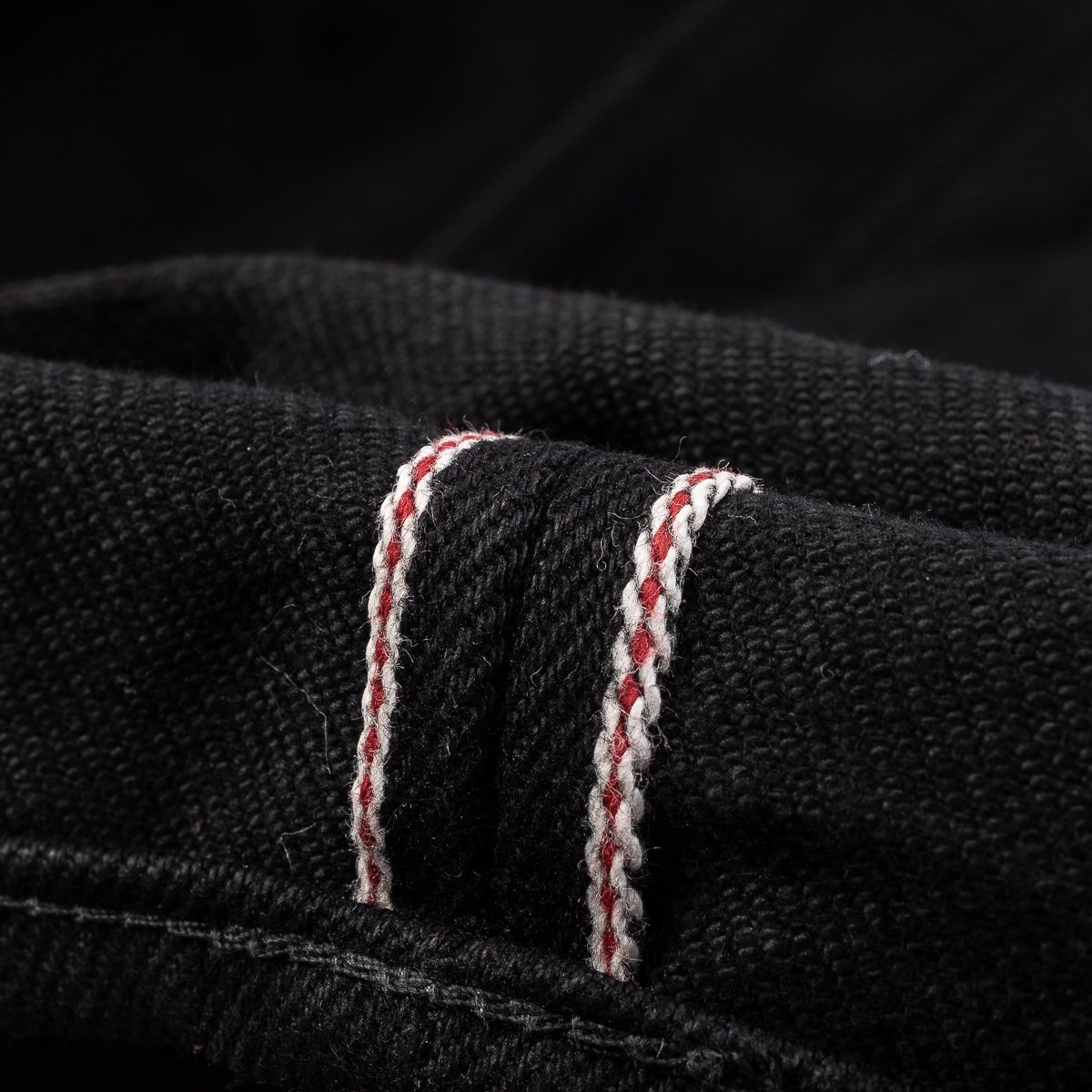 IH-888S-SBG 21oz Selvedge Denim Medium/High Rise Tapered Cut Jeans -  Superblack (Fades To Grey) - 12