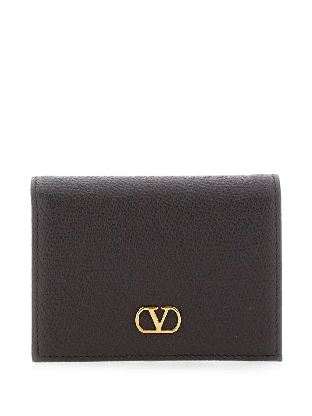 grained leather wallet - 1