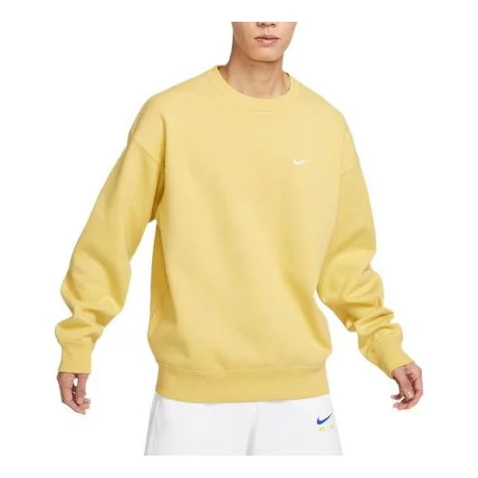 Nike Solo Swoosh Crewneck Sweatshirt 'Yellow' DX1362-700 - 1