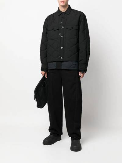 sacai button-up quilted jacket outlook