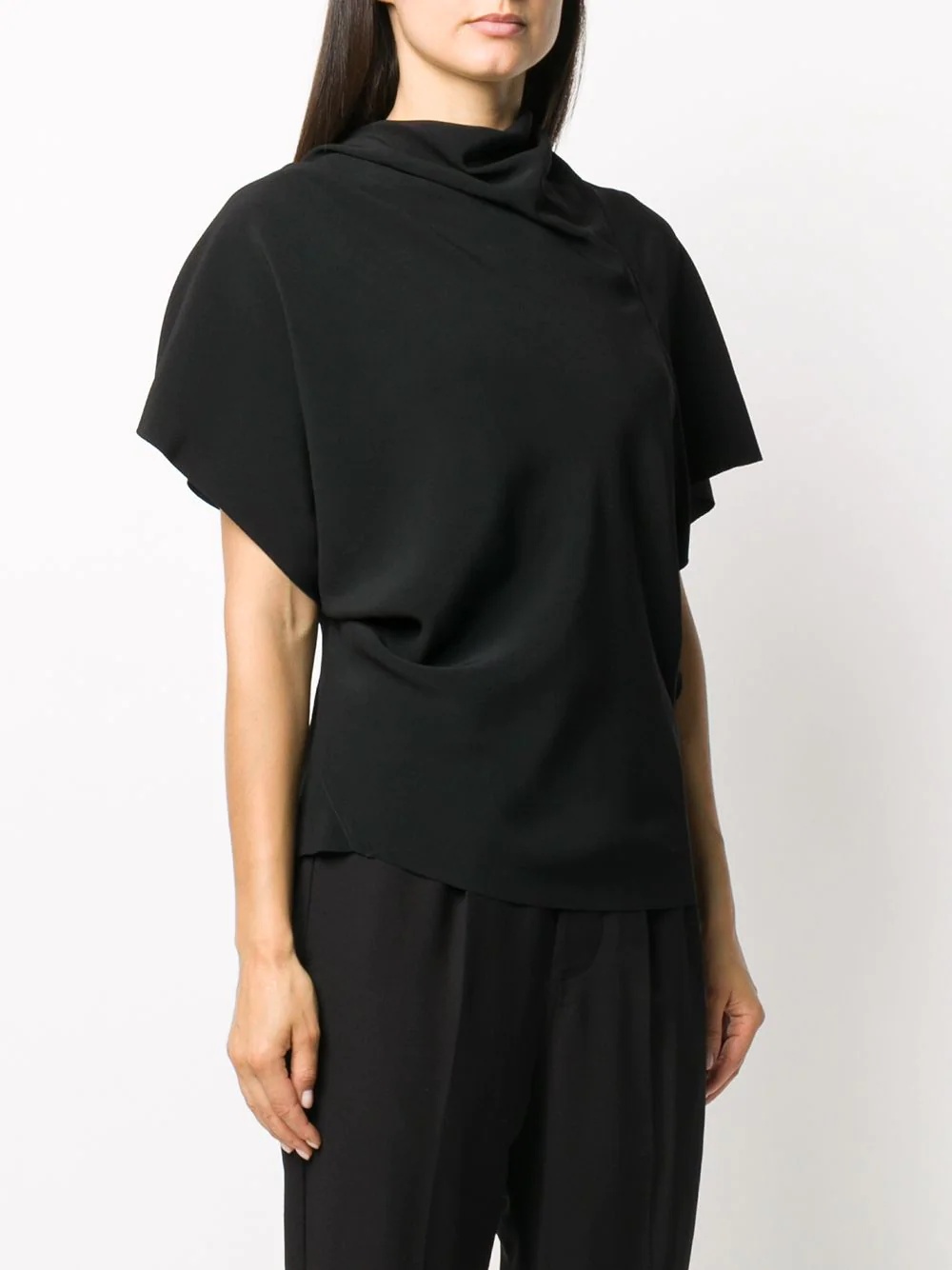 draped detail blouse - 3