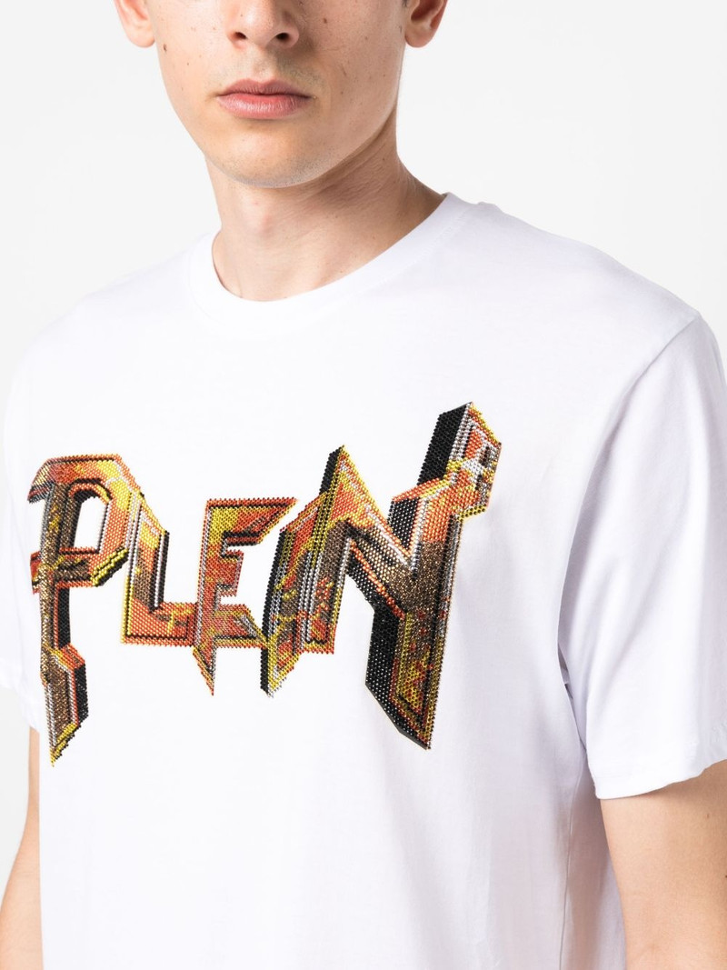 crystal-embellished logo T-shirt 5