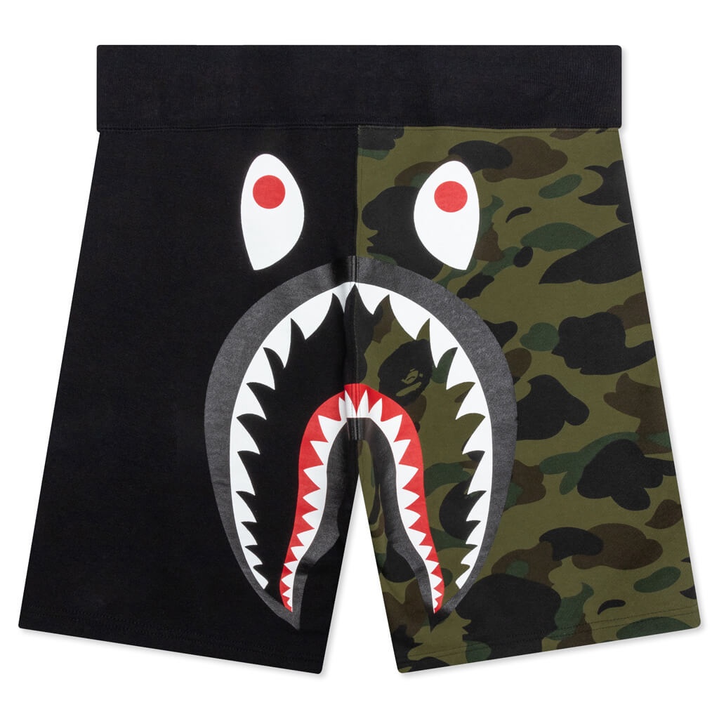 1ST CAMO BACK SHARK SWEAT SHORTS - GREEN - 2