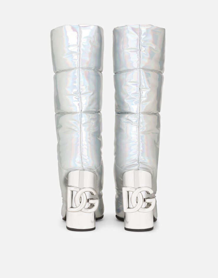 Holographic-effect fabric boots - 3