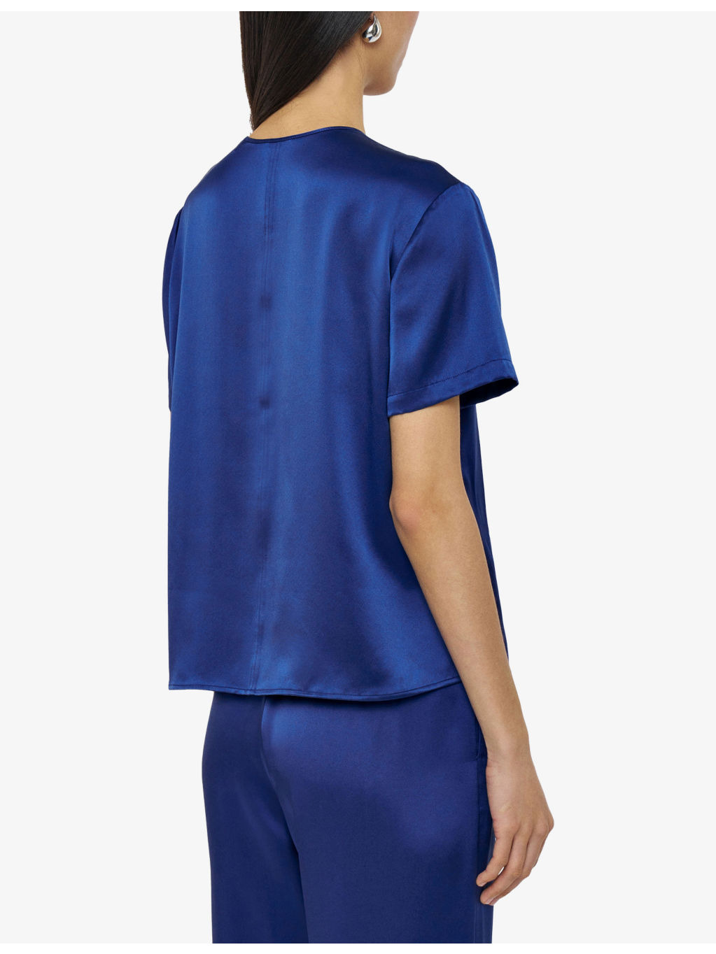 Gala V-Neck Short-Sleeve Silk Blouse - 3