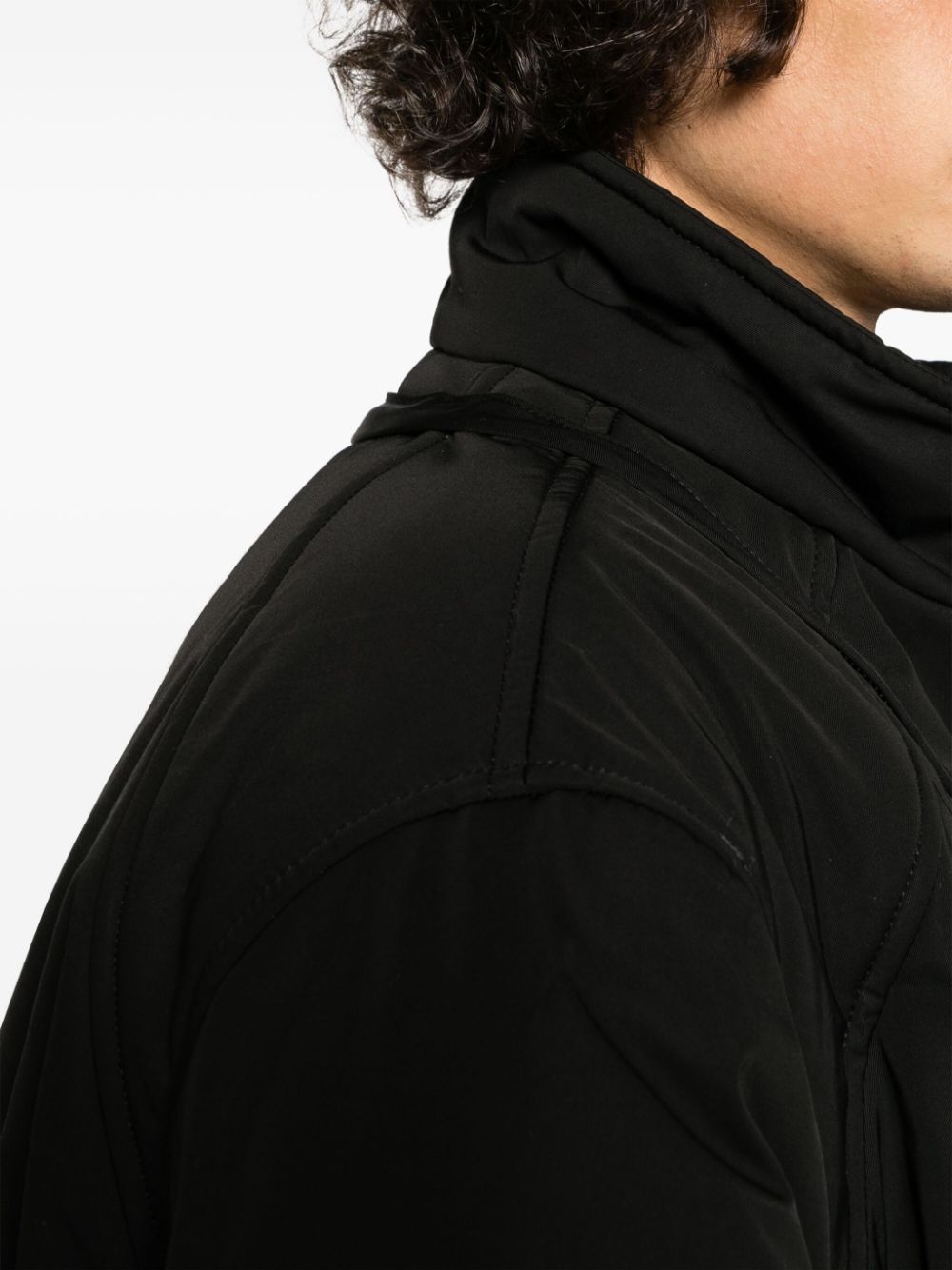 faux-fur-detailed hooded coat - 6
