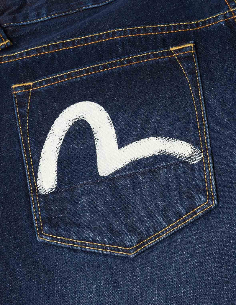 Ecru Brushstoke Seagull Print Regular Fit Jeans #2000 6