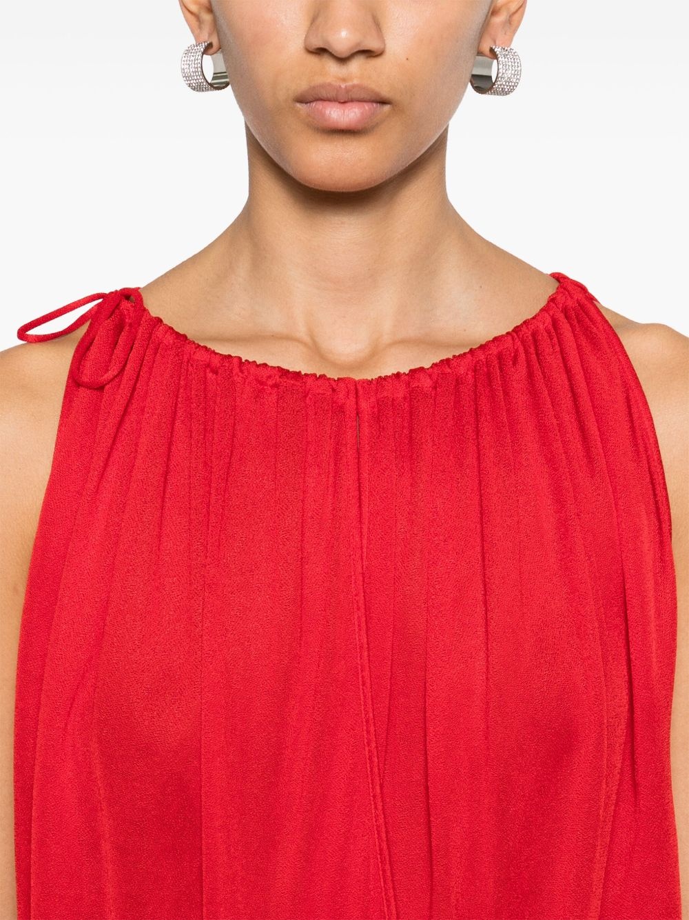 draped-detail maxi dress - 5