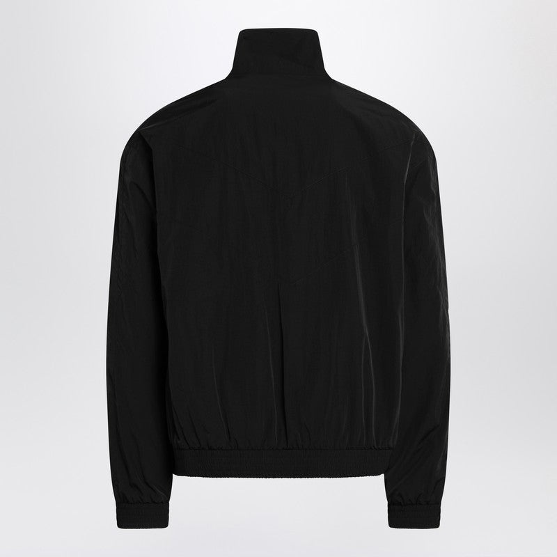 Saint Laurent Black crinkled nylon zip-up jacket - 2